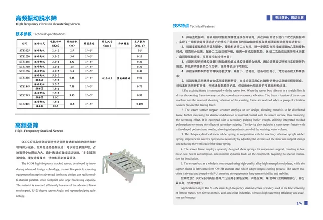 高频振动脱水筛+高频叠筛