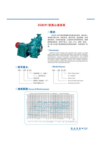 ZGB(P) Centrifugal Slurry Pumps